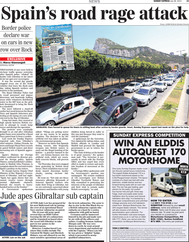 YGTV - Sunday Express show Spain's Road Rage Attack